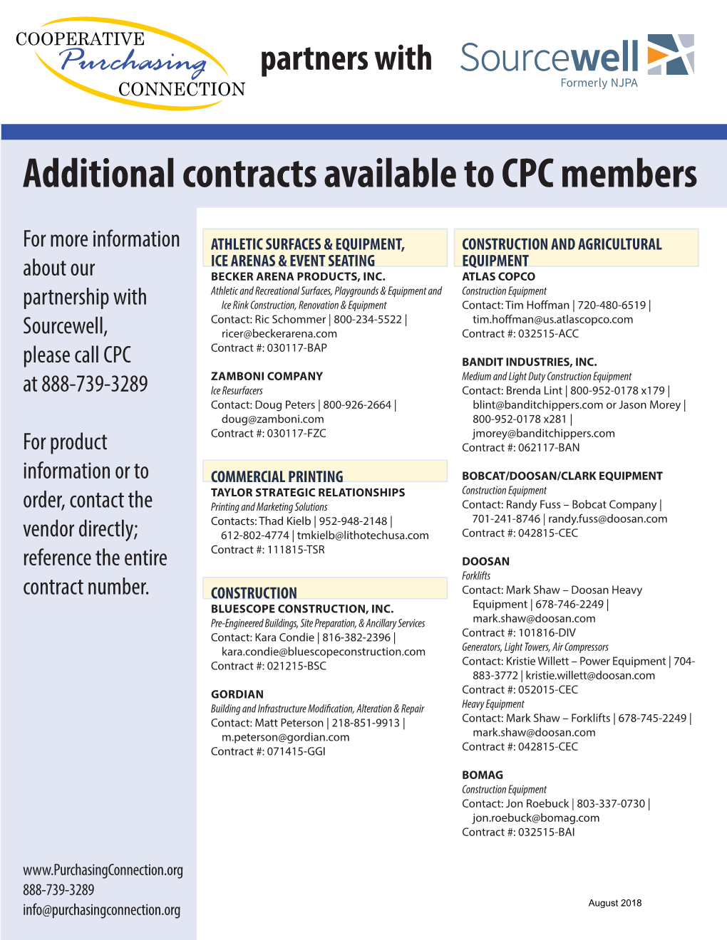 Additional Contracts Available to CPC Members