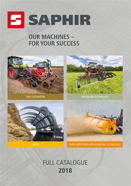 Full Catalogue 2018 Our Machines – for Your Success 02 06
