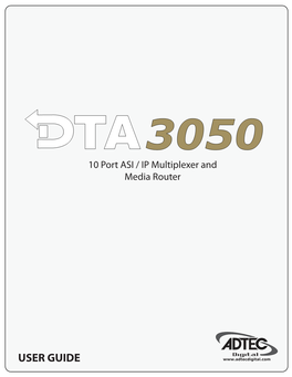 DTA-3050 User Manual