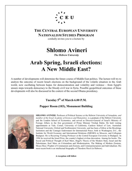 Shlomo Avineri the Hebrew University