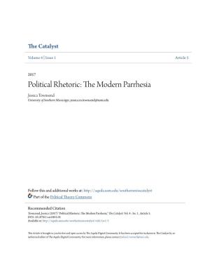 Political Rhetoric: the Modern Parrhesia