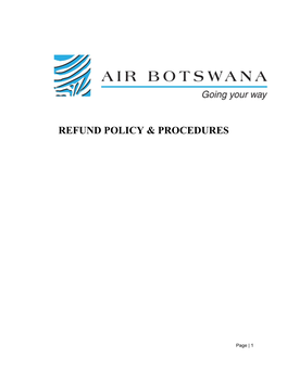 Refund Policy & Procedures