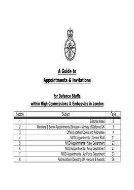 Guide to Appointments & Invitations