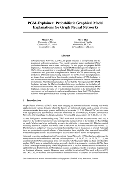 Probabilistic Graphical Model Explanations for Graph Neural Networks