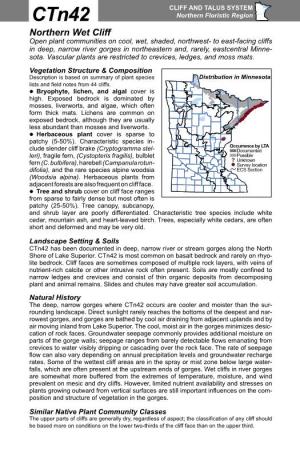Ctn42 Northern Wet Cliff Factsheet