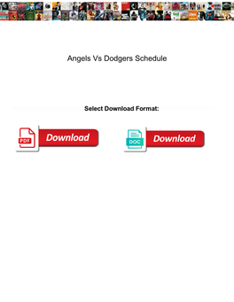 Angels Vs Dodgers Schedule