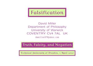 Falsification