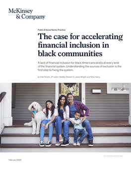 The Case for Accelerating Financial Inclusion in Black Communities