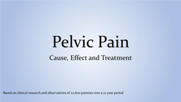 Pelvic Pain Cause, Effect and Treatment