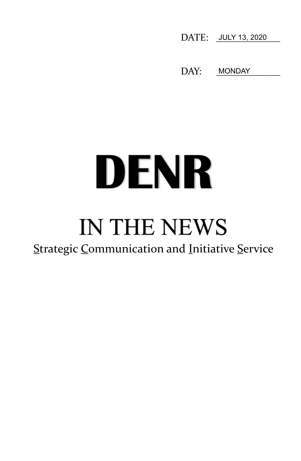 IN the NEWS Strategic Communication and Initiative Service