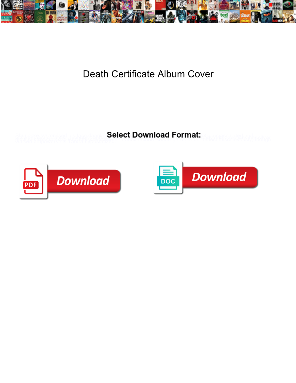 Death Certificate Album Cover