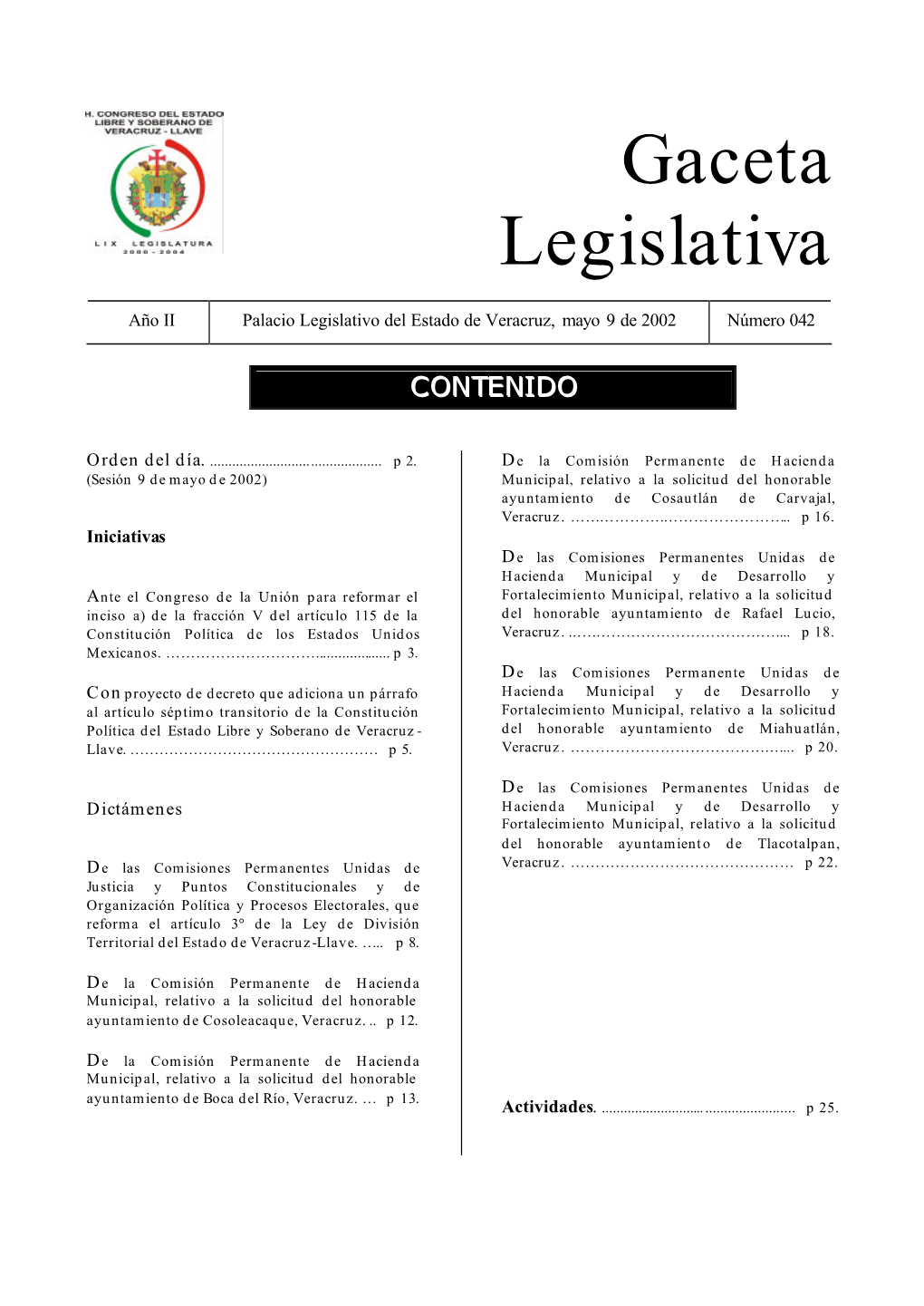 Gaceta Legislativa