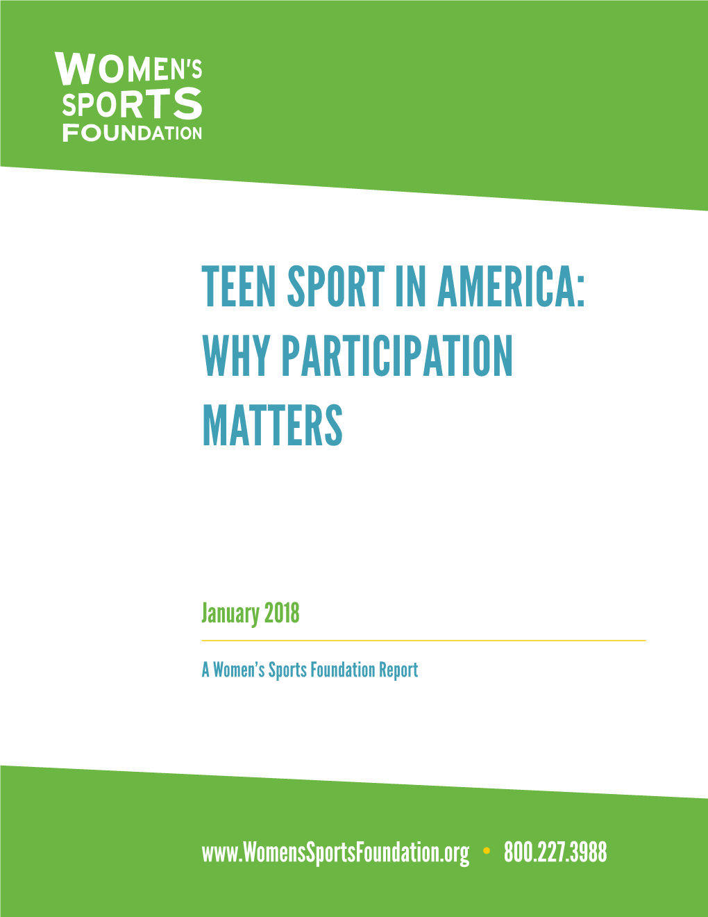 Teen Sport in America: Why Participation Matters