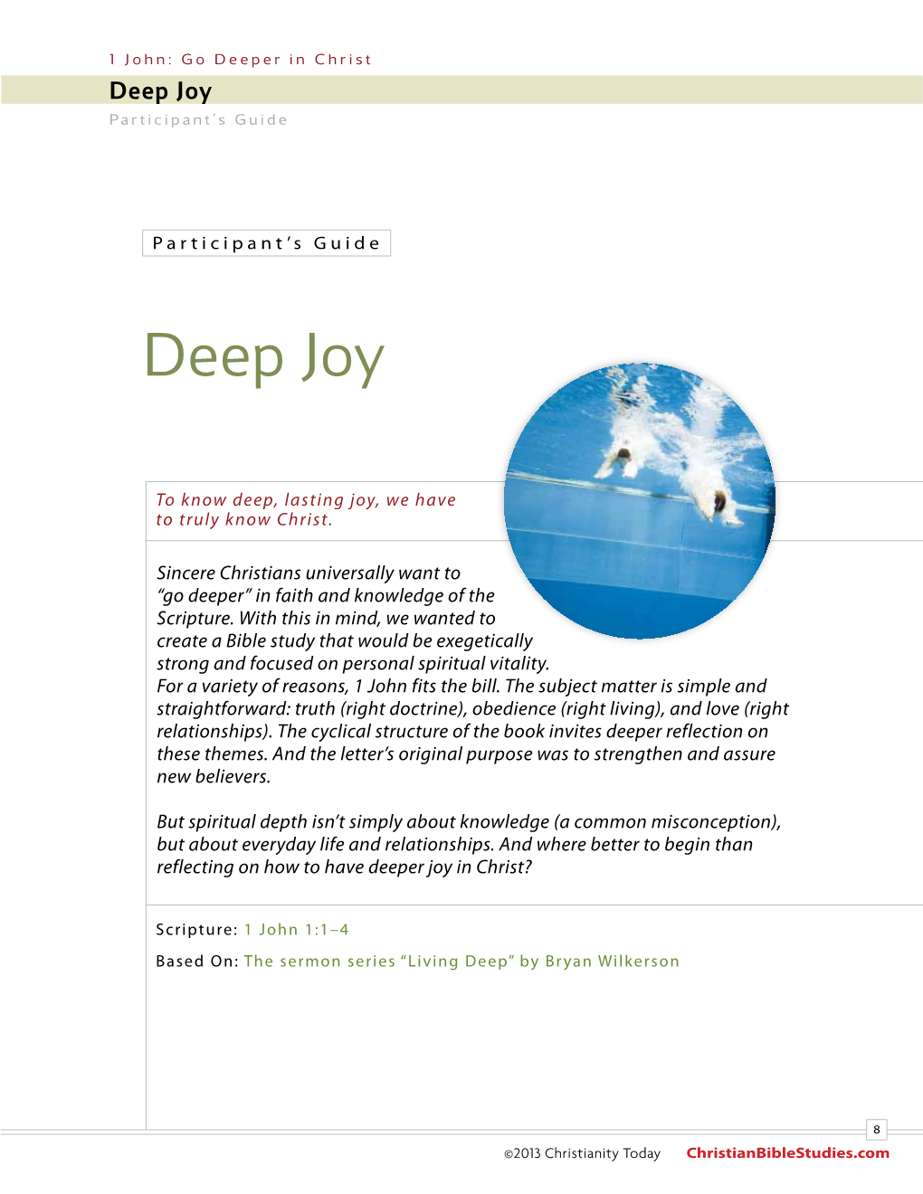 Deeper in Christ Deep Joy Participant’S Guide