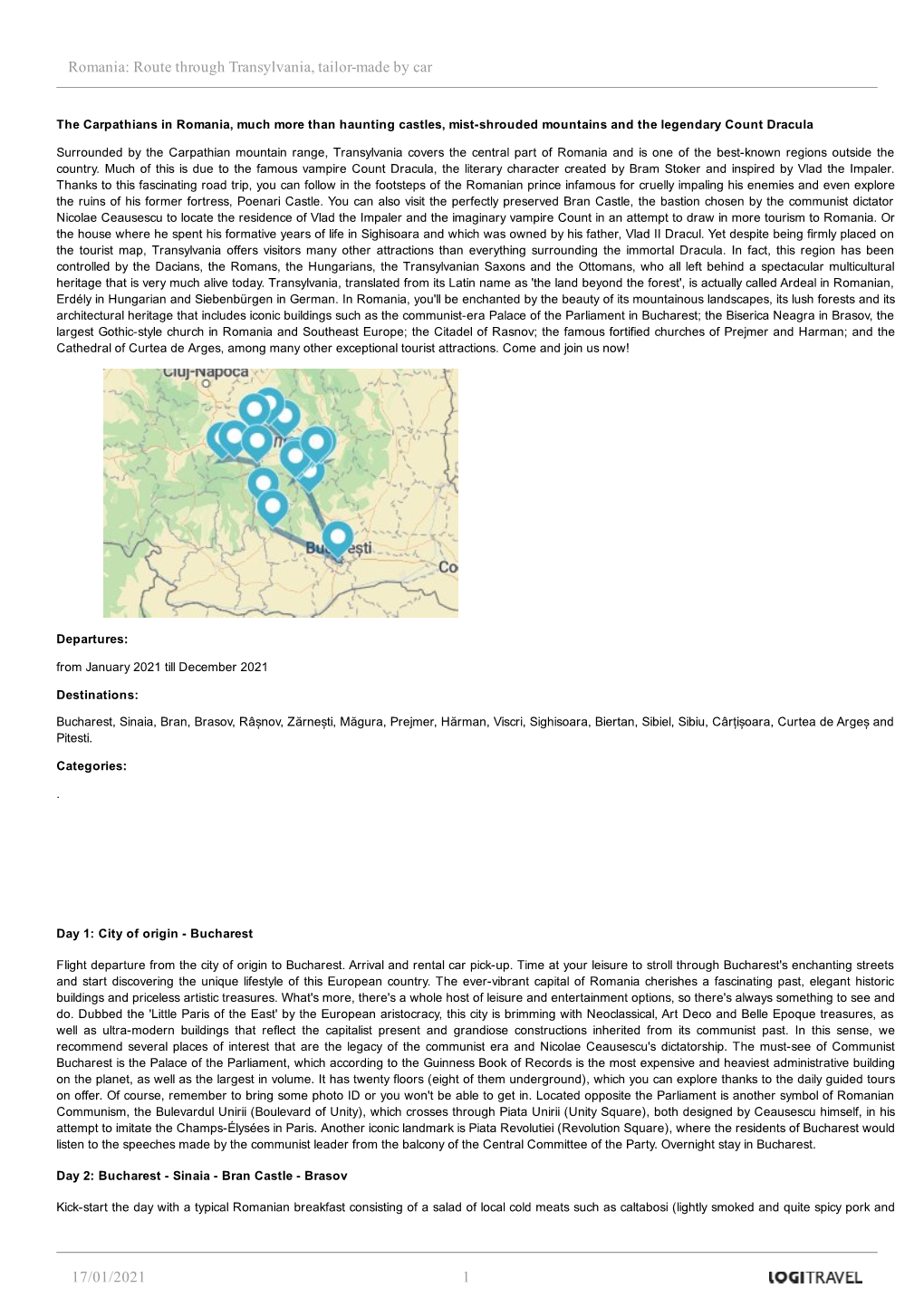 Route Through Transylvania, Tailormade by Car 17/01