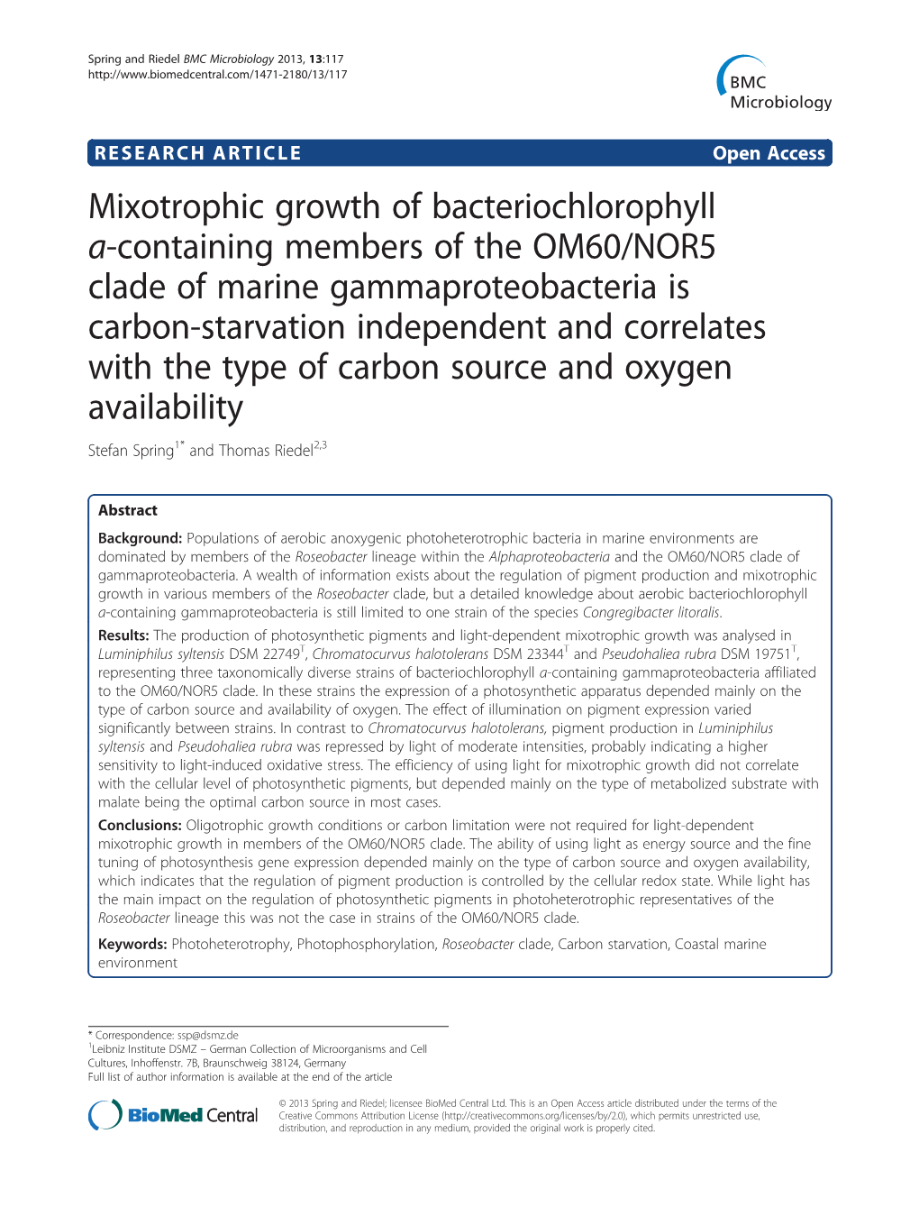 Mixotrophic Growth of Bacteriochlorophyll A-Containing