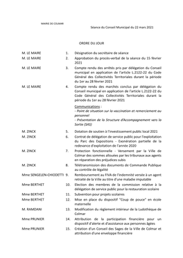 Conseil Du 22 Mars