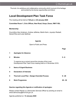 (Public Pack)Agenda Document for Local Development Plan Task