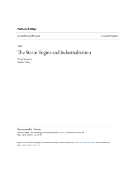 The Steam Engine and Industrialization