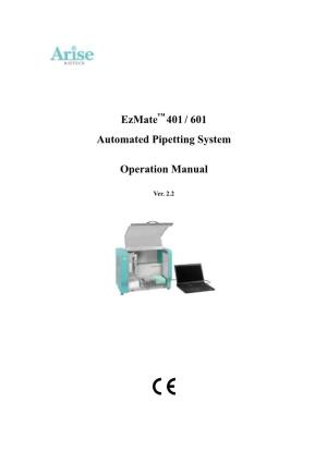 601 Automated Pipetting System Operation