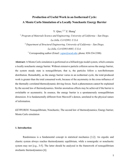 A Monte Carlo Simulation of Locally Nonchaotic Barrier