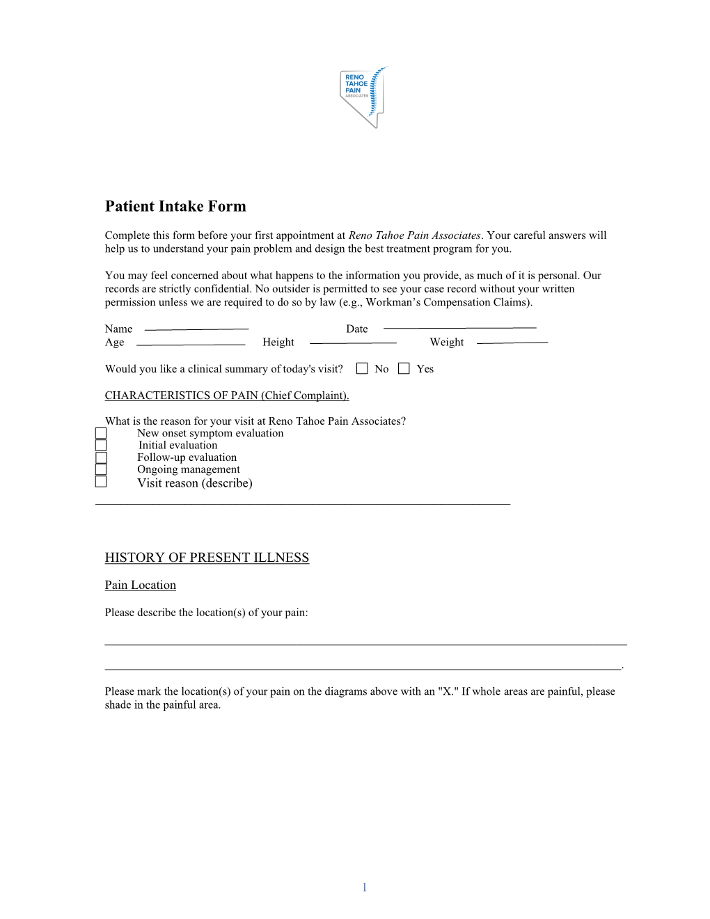 Patient Intake Form