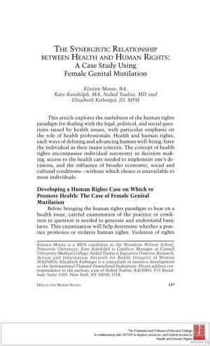 A Case Study Using Female Genital Mutilation