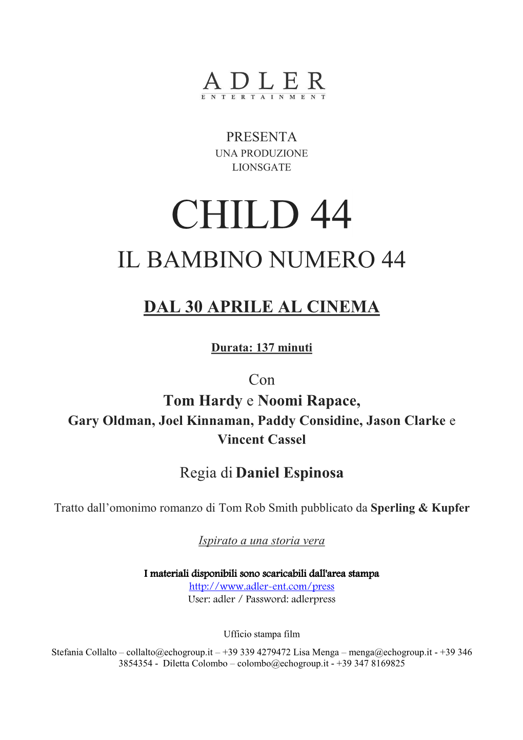 Child 44 Il Bambino Numero 44