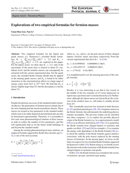 Explorations of Two Empirical Formulas for Fermion Masses
