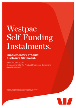 Westpac Self-Funding Instalments SPDS