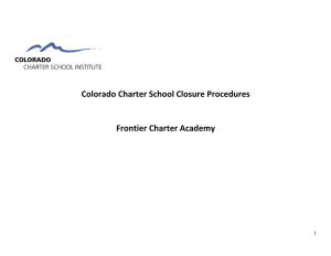 Colorado Charter School Closure Procedures