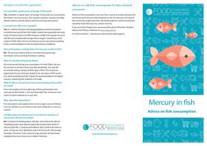 Mercury in Fish Mercury and There Is No Need to Restrict Your Intake Due to Mercury Content