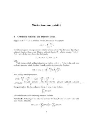 Mobius Inversion and Dirichlet Convolution