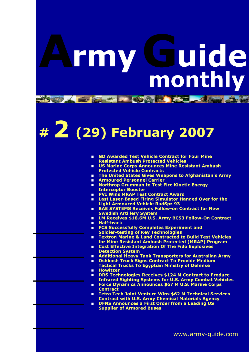 Army Guide Monthly • Issue #2 (29) • February 2007