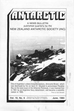 AUTARKIC a NEWS BULLETIN Published Quarterly by the NEW ZEALAND ANTARCTIC SOCIETY (INC)