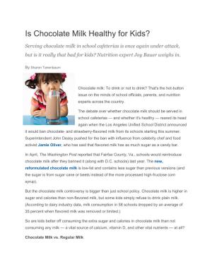 Is Chocolate Milk Healthy for Kids?