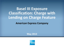 Charge with Lending on Charge Feature-American Express Company