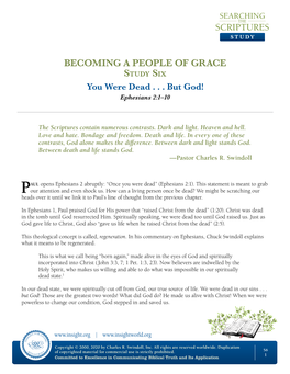BECOMING a PEOPLE of GRACE Study Six You Were Dead