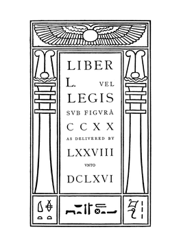 "LIBER L.." the Equinox 1.10