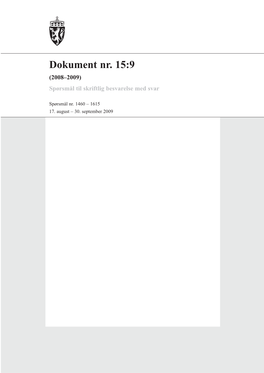 Dokument Nr. 15:9 (2008-2009)