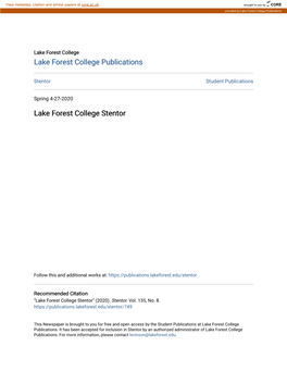 Lake Forest College Stentor