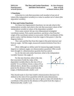 Sine and Cosine Functions and Their Derivatives