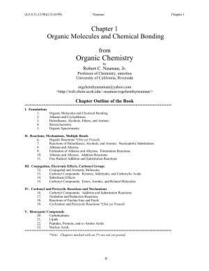 Chapter 1 Organic Molecules and Chemical Bonding