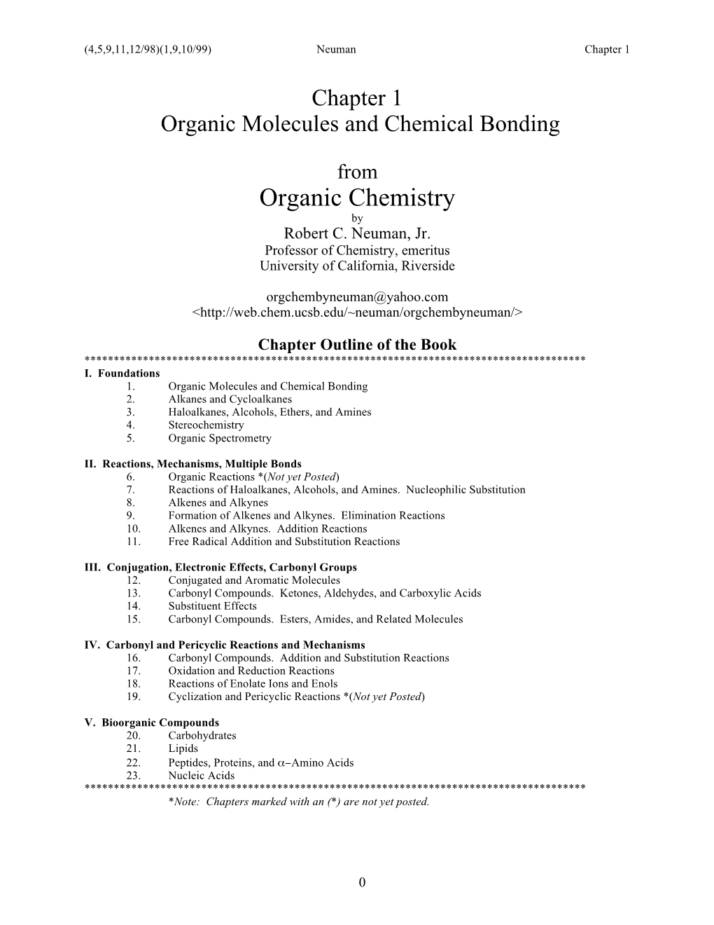 Chapter 1 Organic Molecules and Chemical Bonding - DocsLib