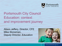 Portsmouth City Council Education: Context and Improvement Journey