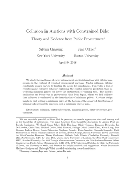 Collusion in Auctions with Constrained Bids: Theory and Evidence from Public Procurement∗