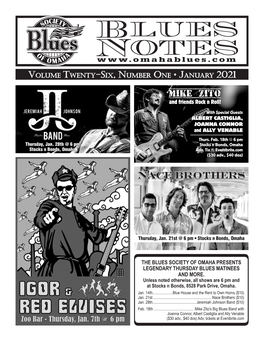 Blues Notes January 2021