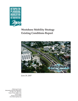 Westshore Mobility Strategy Existing Conditions Report