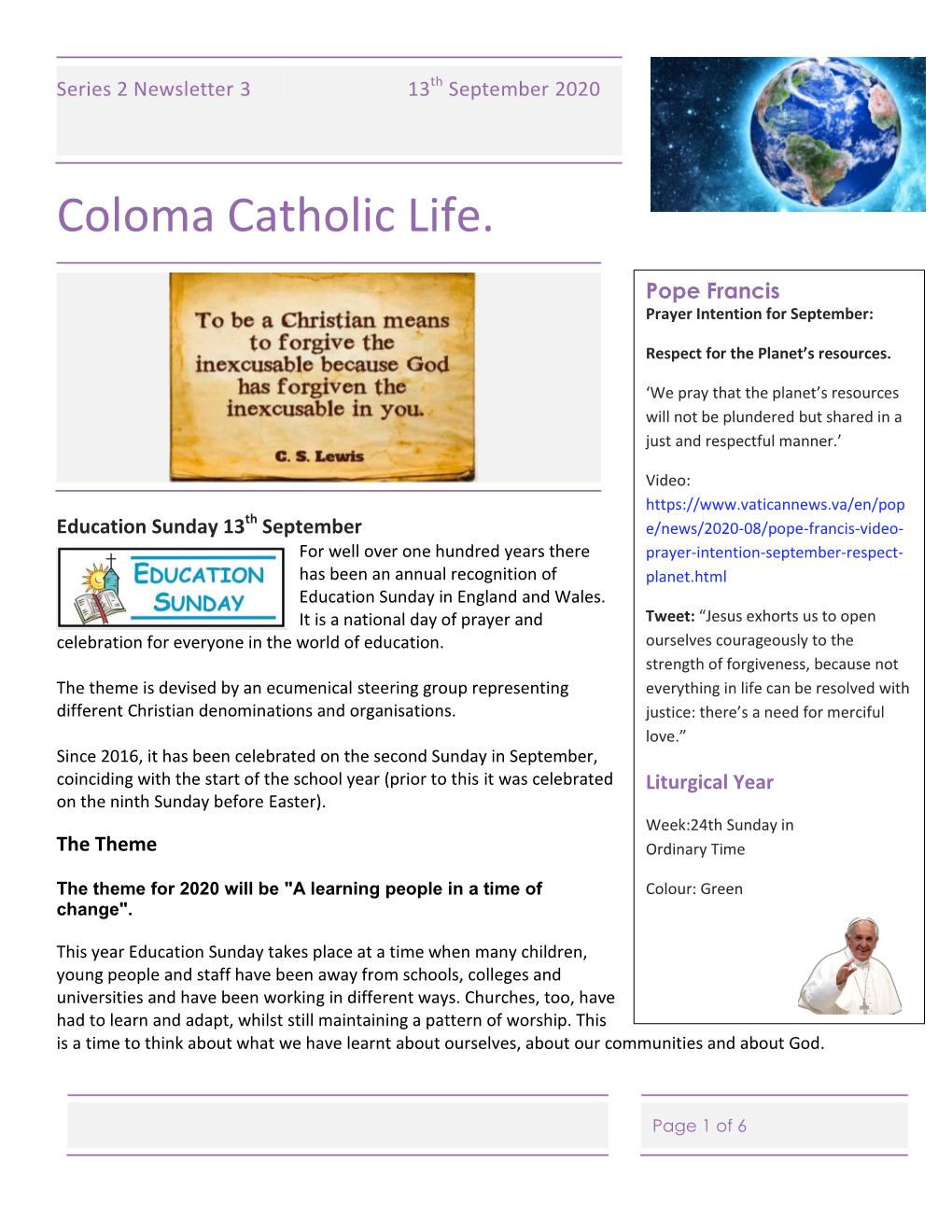 Coloma Catholic Life