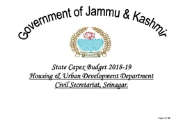 Write up State Capex Budget 2018-19